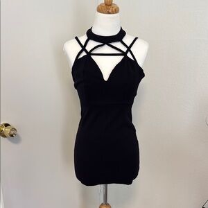 Black Strappy Mini Dress